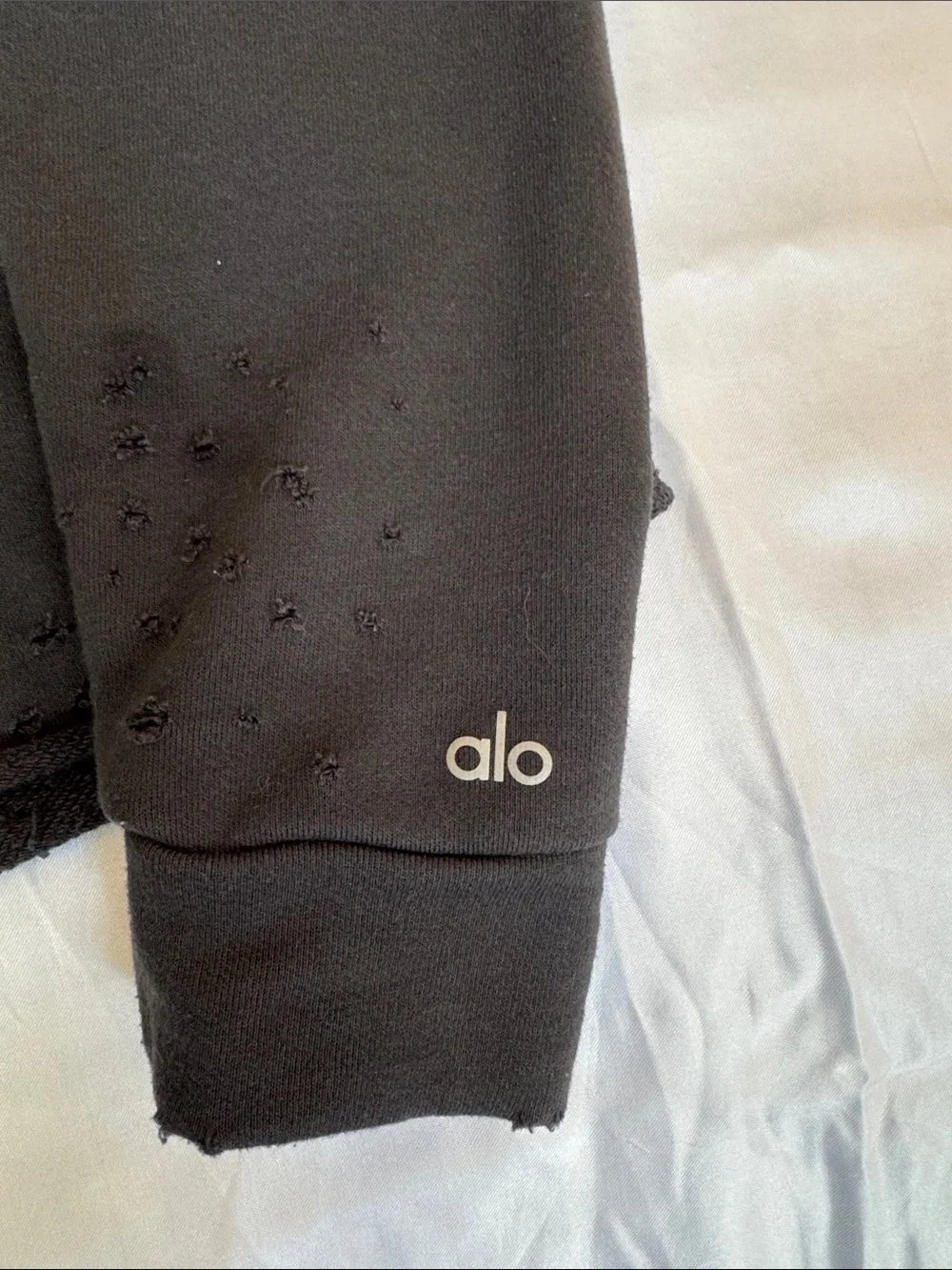 ALO‎ Yoga Cropped Crew Sweatshirt charcoal